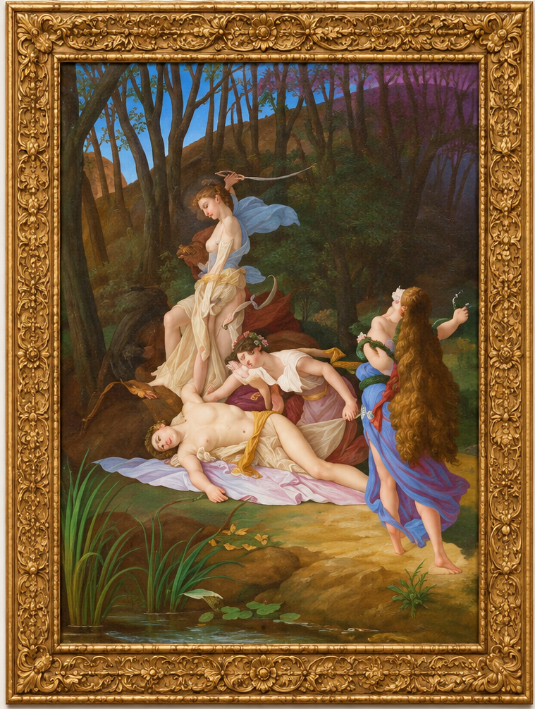 The Death of Orpheus artwork at Tahqua Land Theatre