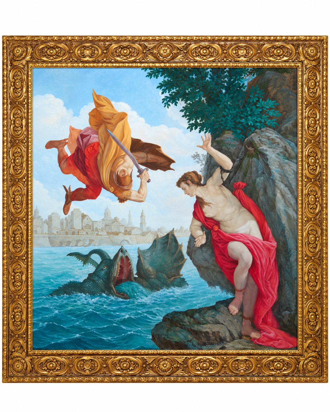 Perseus and Andromeda artwork at Tahqua Land Theatre