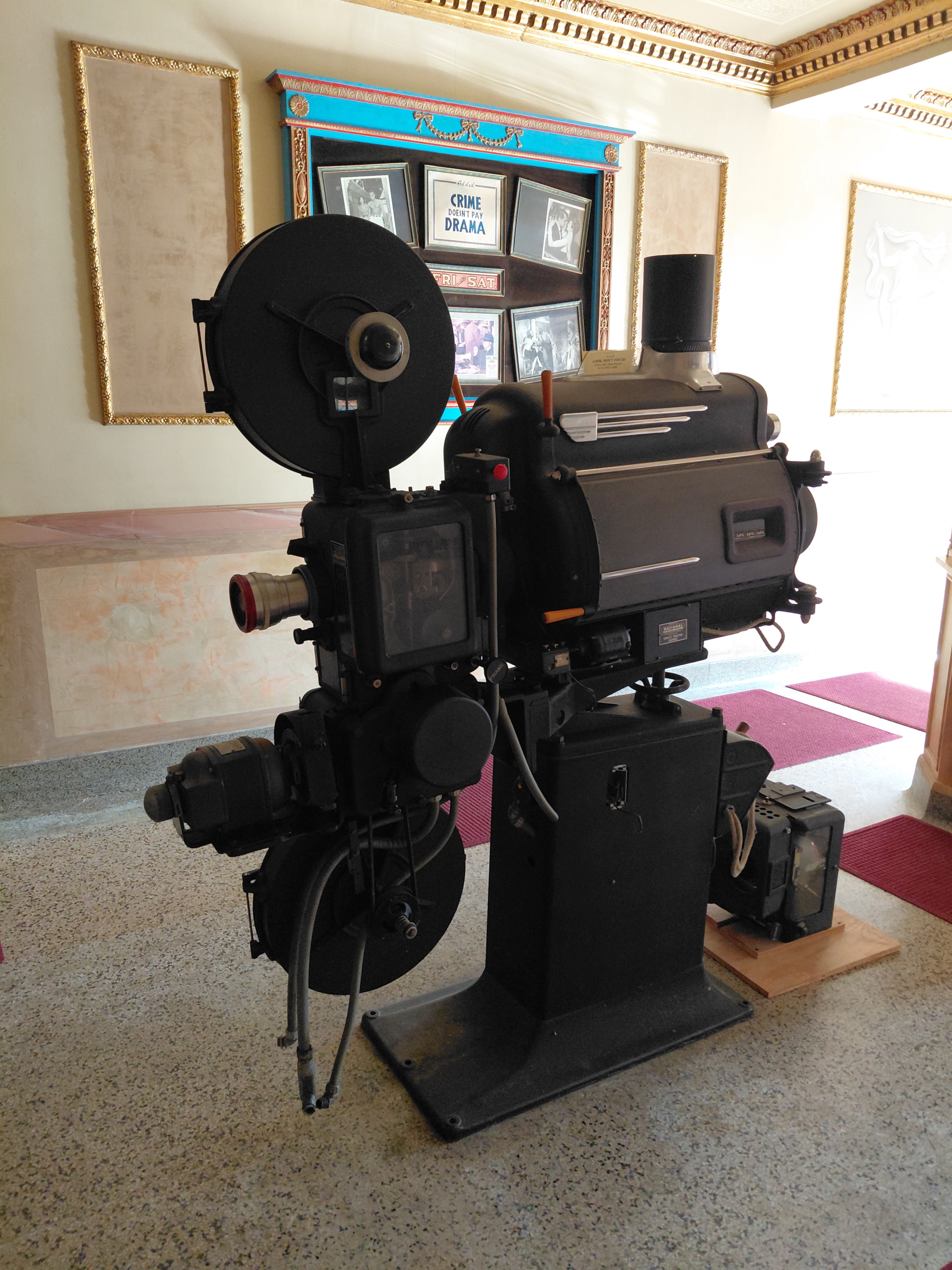 Simplex X-L 35mm motion picture projector preserved at Tahqua Land Theatre
